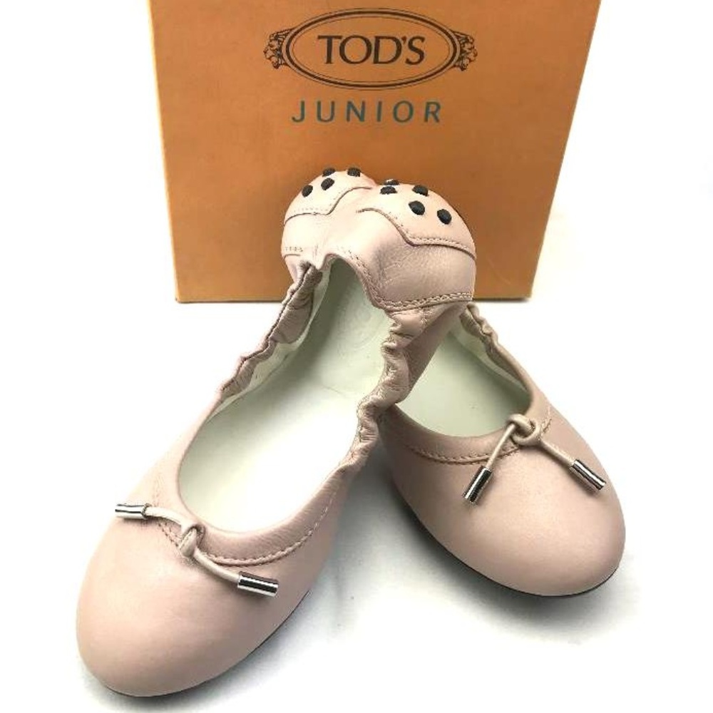 TOD'S Girls' Ballet Flats in Blush Italian Leather